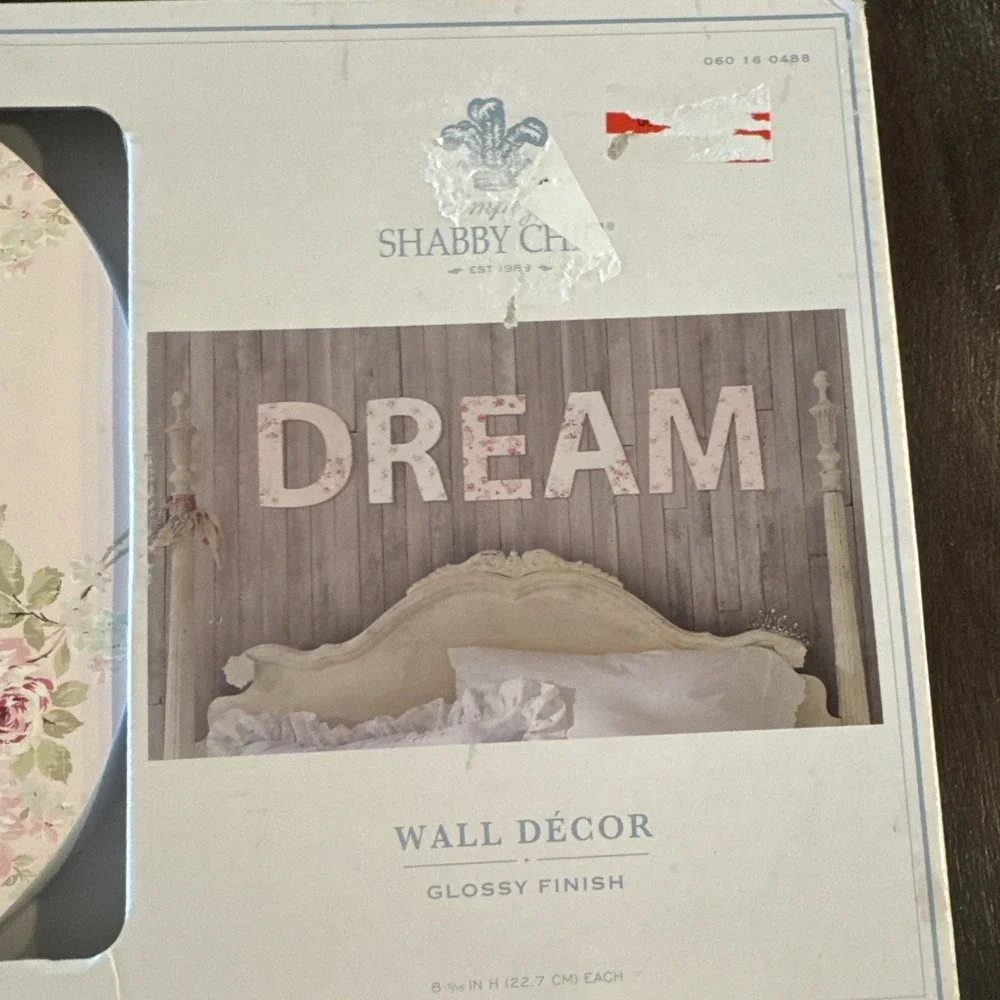 SIMPLY SHABBY CHIC Wall Decor DREAM Pink Floral Letters Cottage Core Boho In Box